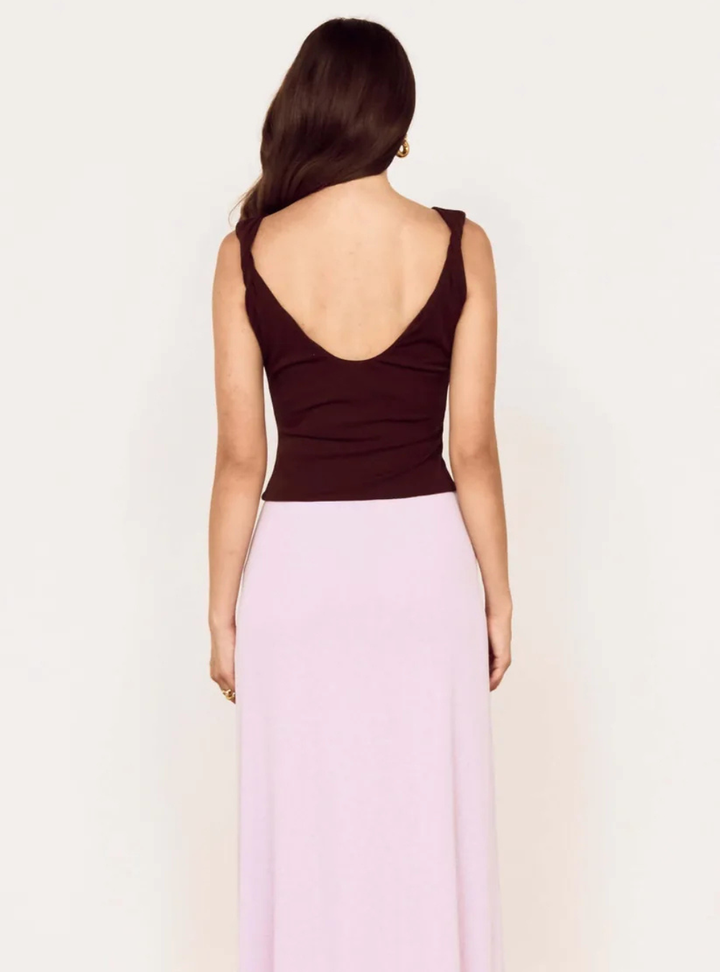 Aster Mesh Top - Chocolate