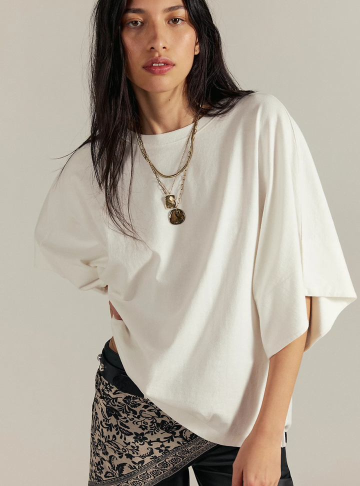 Atlas Dolman Tee - Clean Ivory