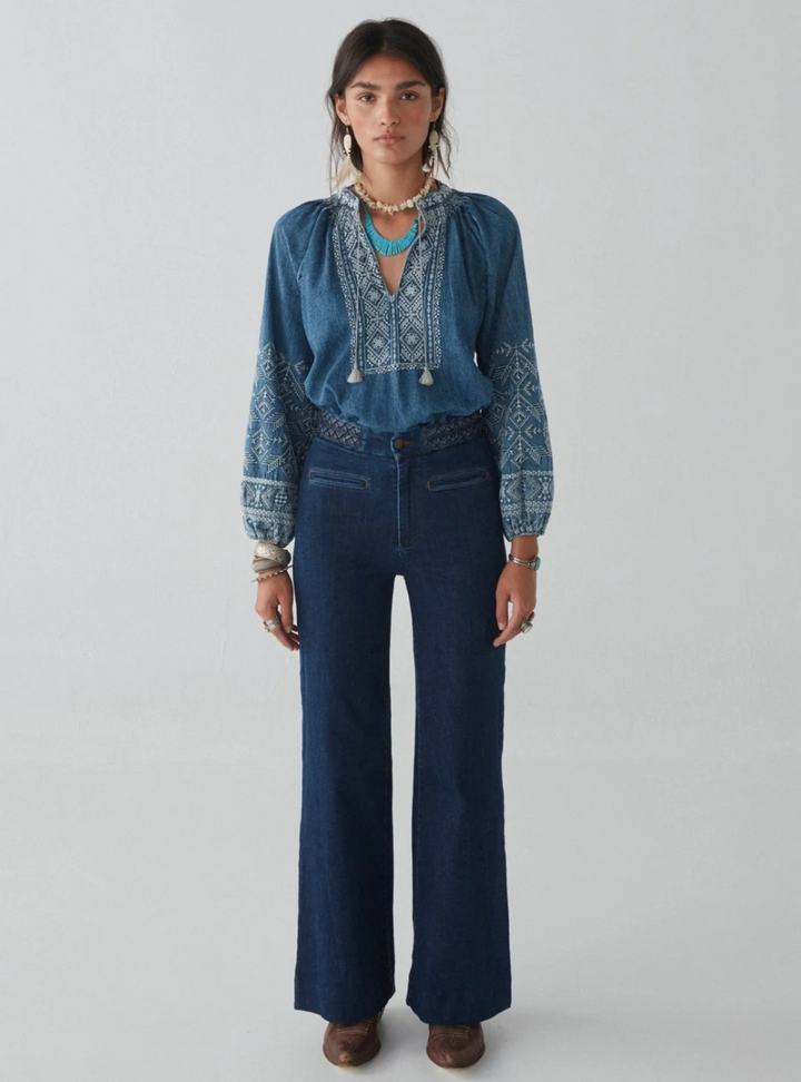 Audrey Blouse - Denim Romance