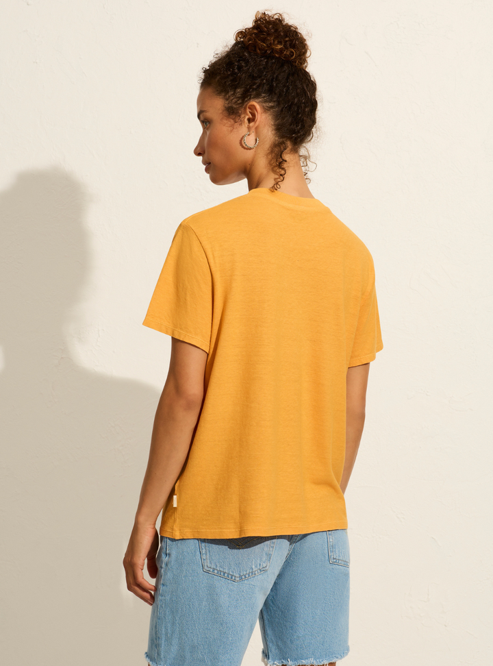 Fleurs Classic Tee - Mango