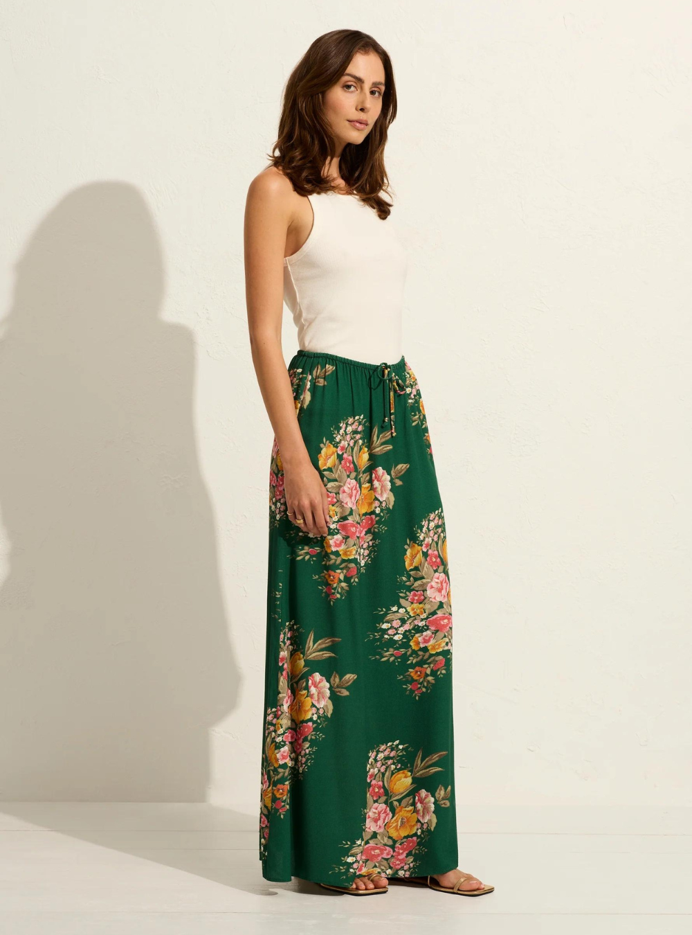 Flavia Maxi Skirt - Emerald Green