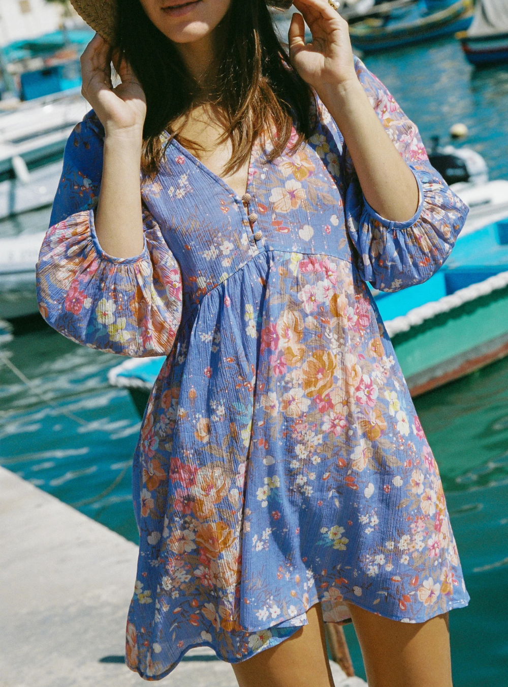 Valley Mini Dress - Lavender Camelia Floral