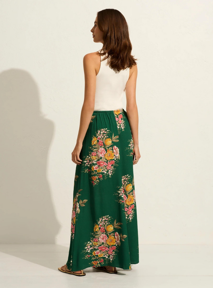 Flavia Maxi Skirt - Emerald Green