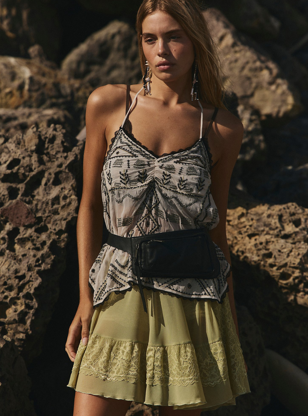 Avalon Leather Sling - Black