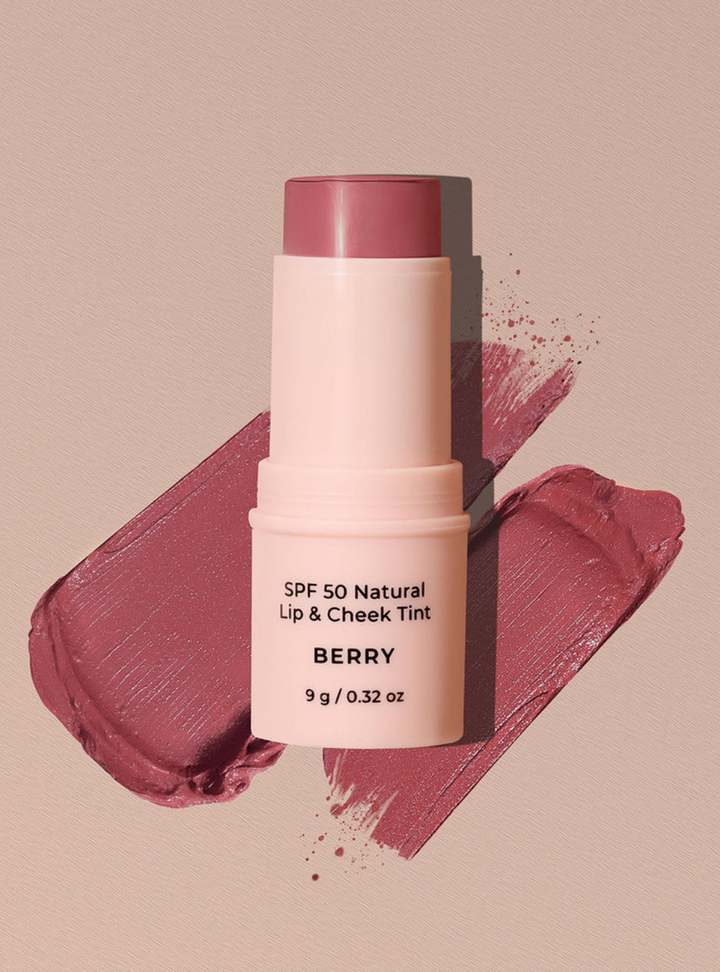 SPF 50 Natural Lip & Cheek Tint - Berry