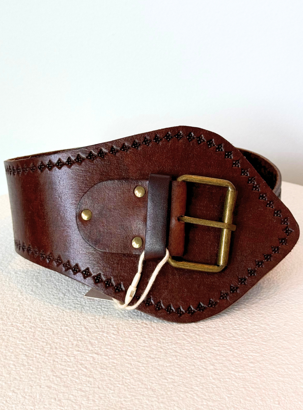 Babushka Wide Leather Belt - Black Babushka Wide Leather Belt - Black