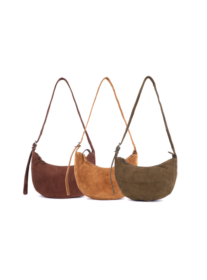 Tulip Suede Bag - Caramel