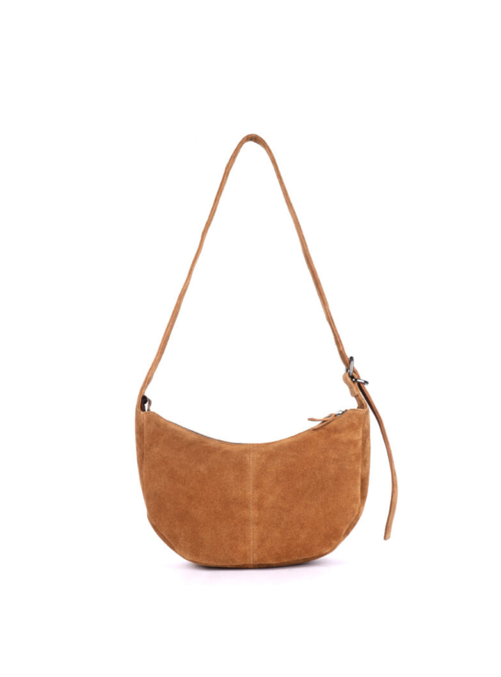 Tulip Suede Bag - Caramel