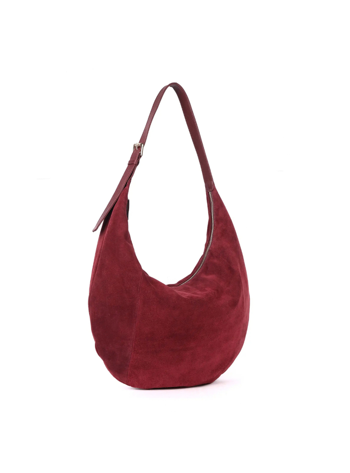 Rosie Large Suede Shopper - Wine