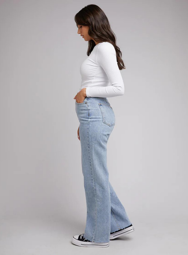 Eve Rib Baby Long Sleeve Tee - White