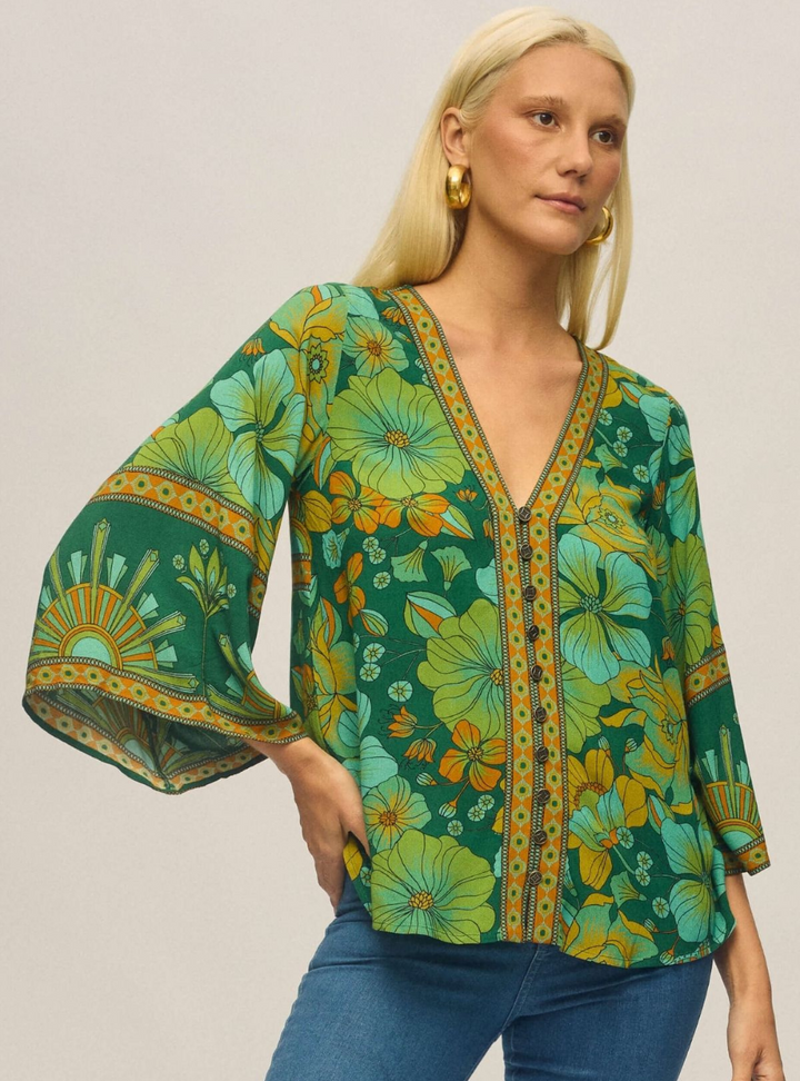 Sadie Blouse - Emerald