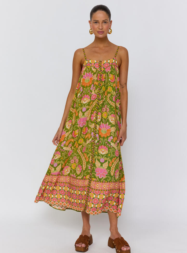 Estella Midi Dress - Guava