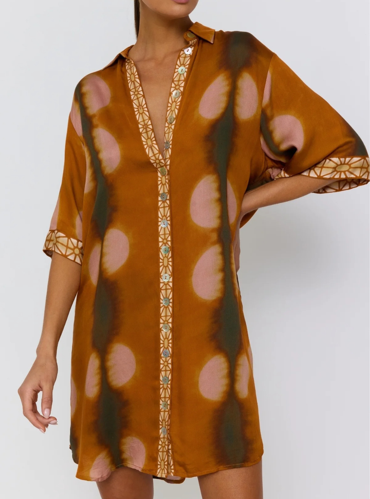 Lois Shirt Dress - Umber