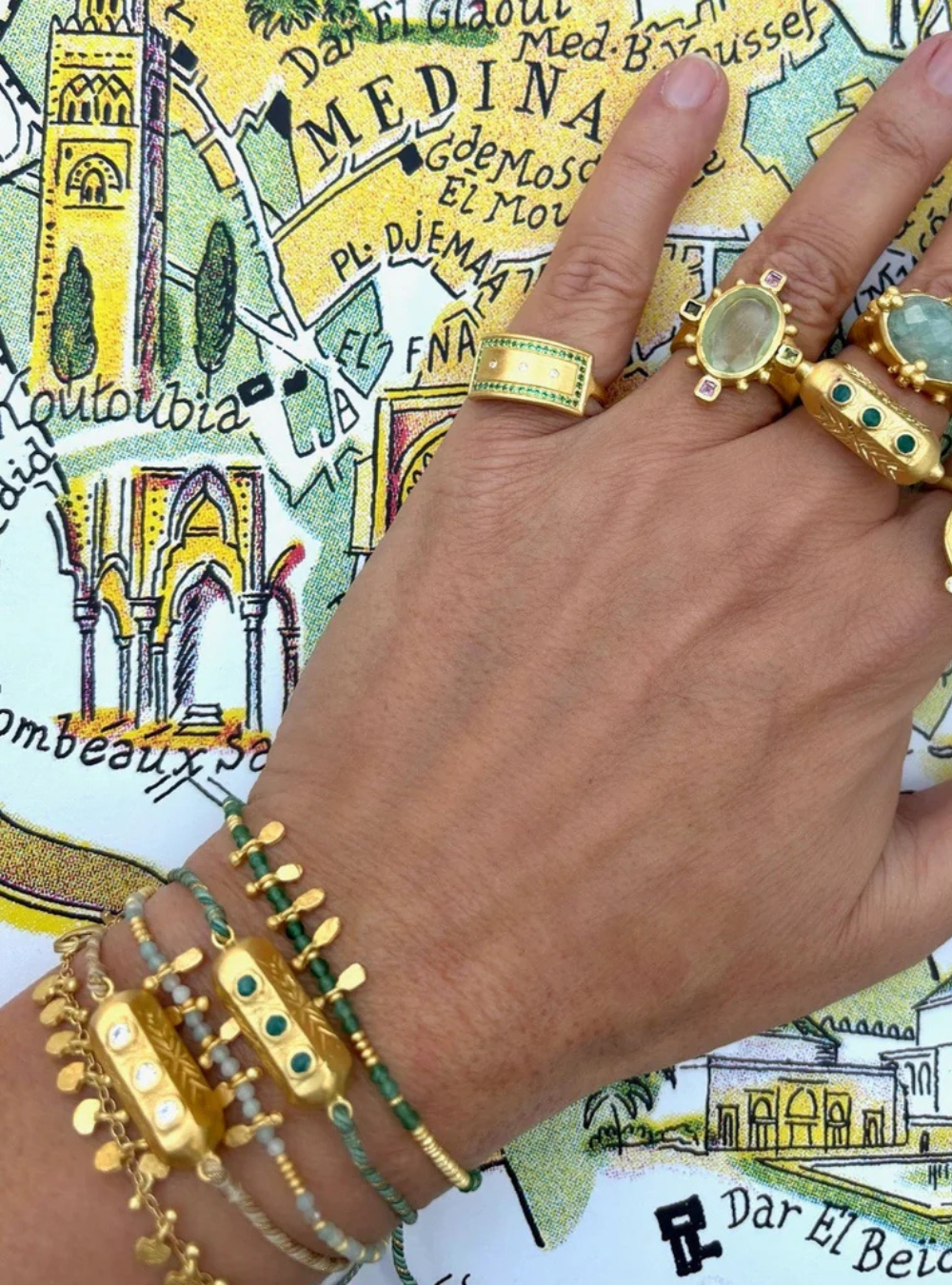 Beldi Bracelet - Green Aventurine