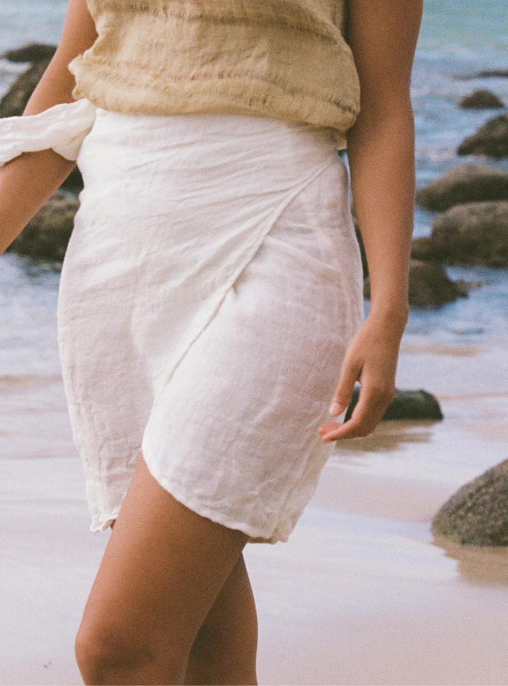 Wrap Skirt - Cestinato Bianco
