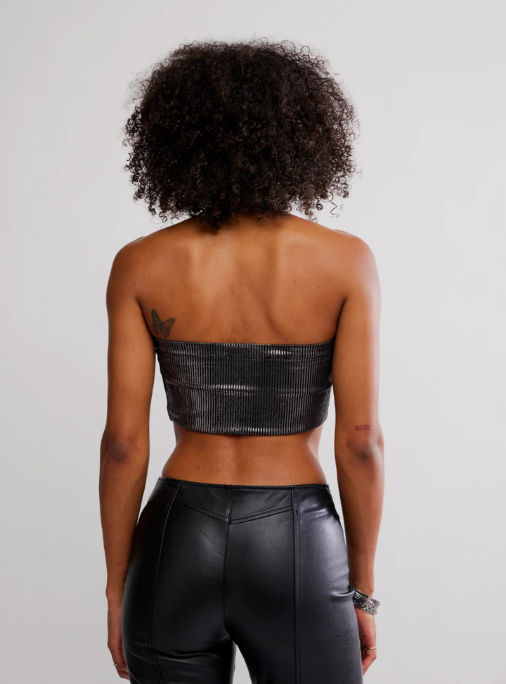 Amelia Foil Bandeau - Black Combo