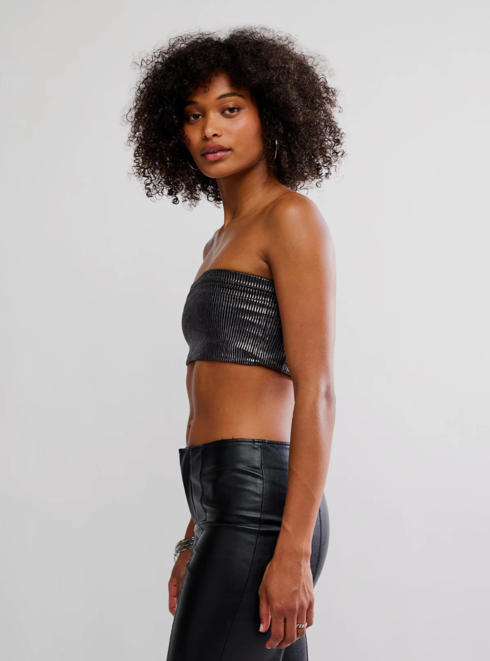 Amelia Foil Bandeau - Black Combo