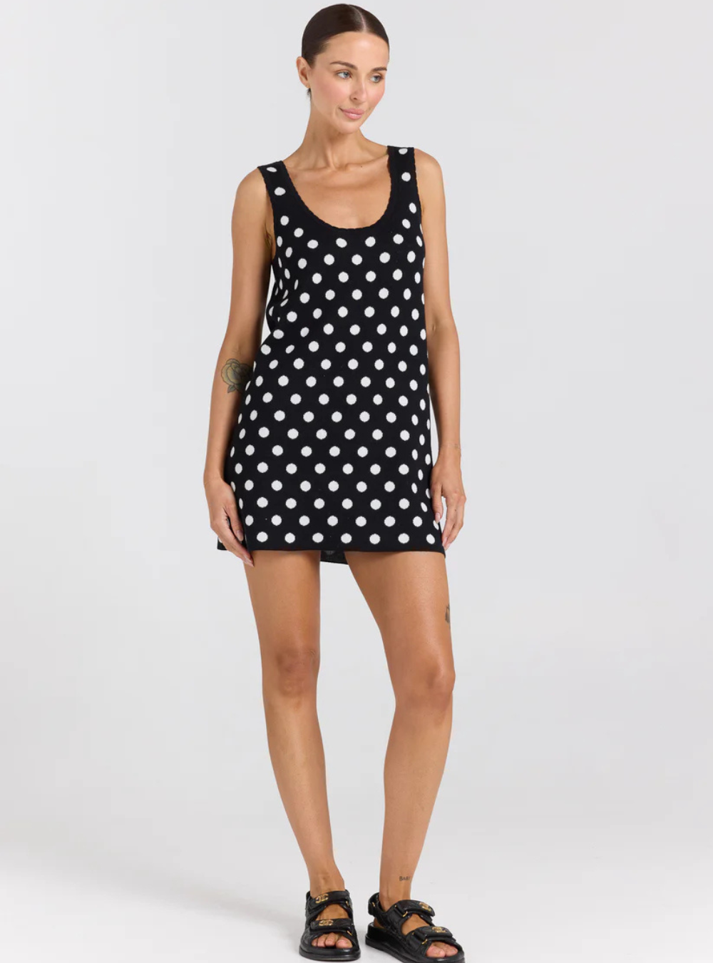 Seaside U Knit Dress - Black