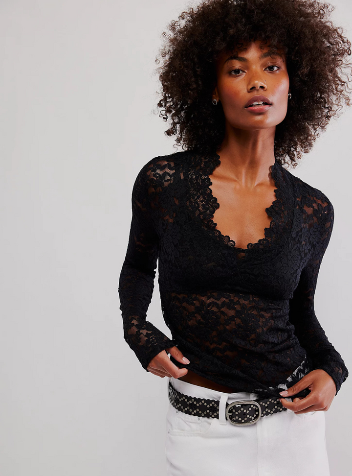 All Day Lace Long Sleeve - Black