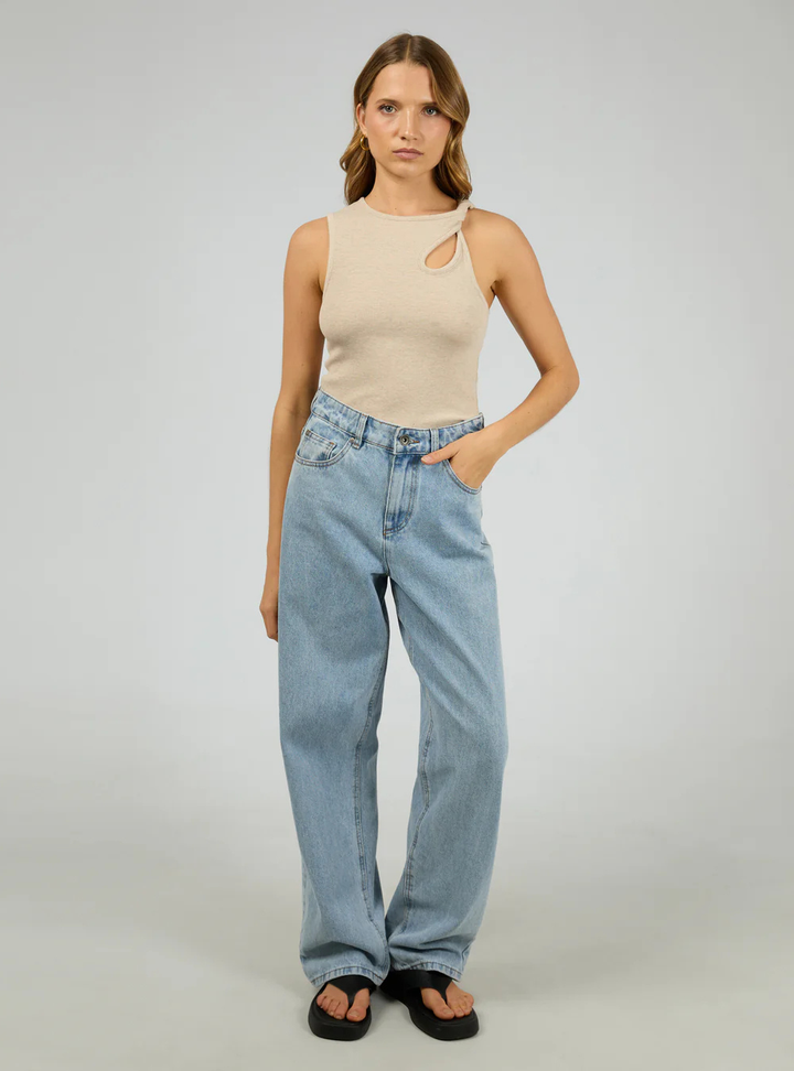 Blake Rib Top - Oat