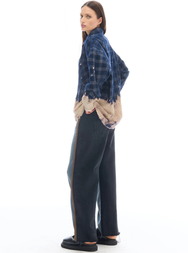 Bleached Checked Cord Shirt
