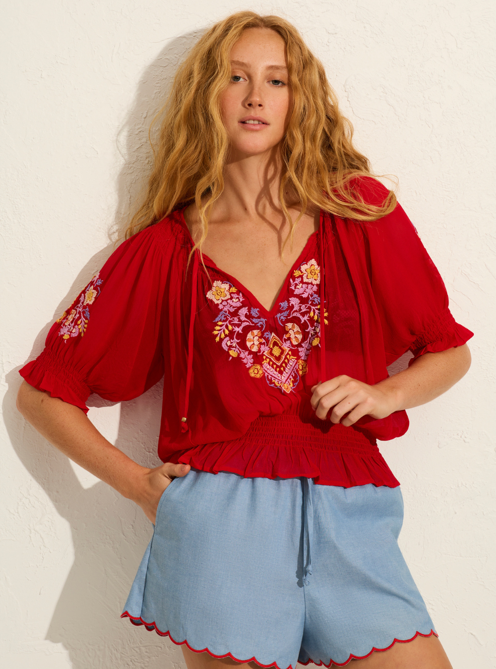 Coralie Blouse - Red