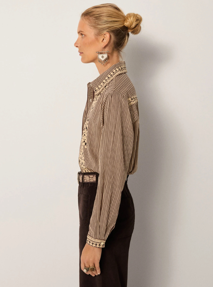 Bebo Blouse - Cohiba Tobbaco