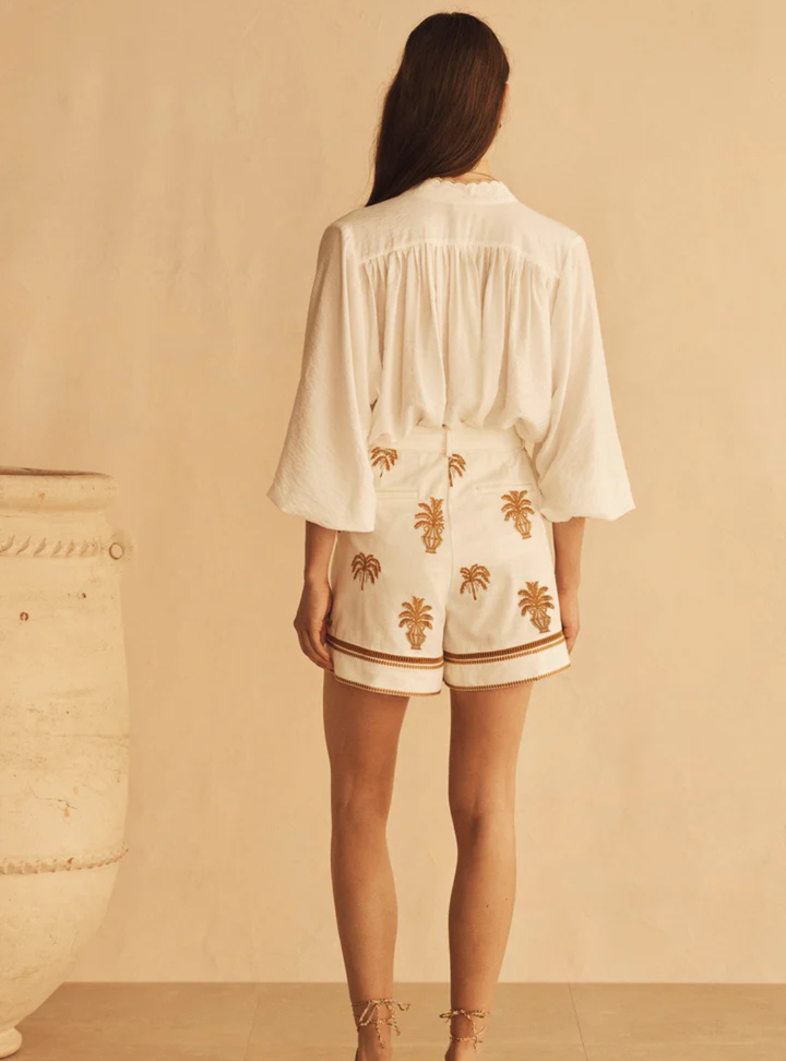 Bianca Scallop Billow Sleeve Blouse