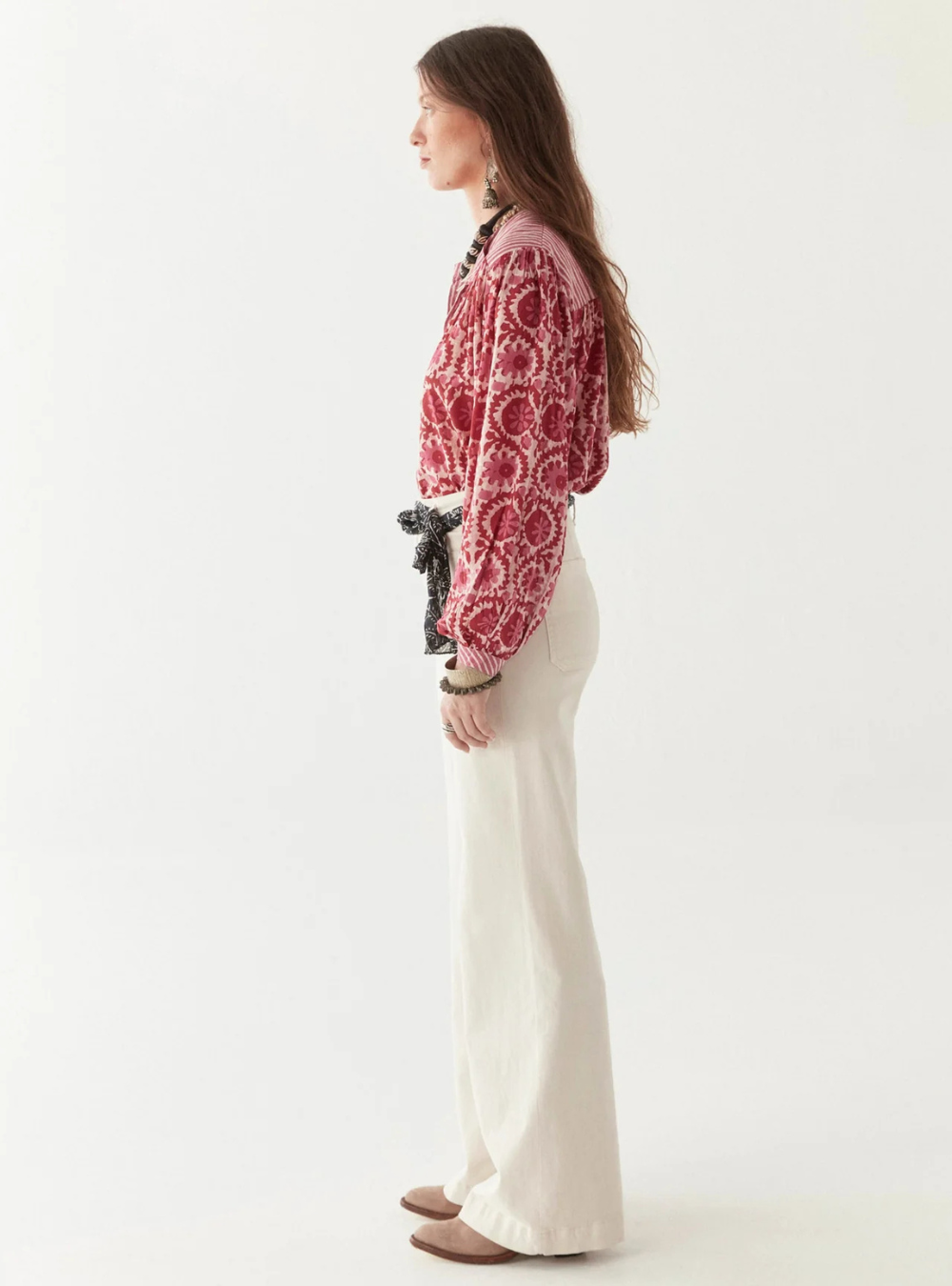 Leandra Blouse - Flamingo Grooves