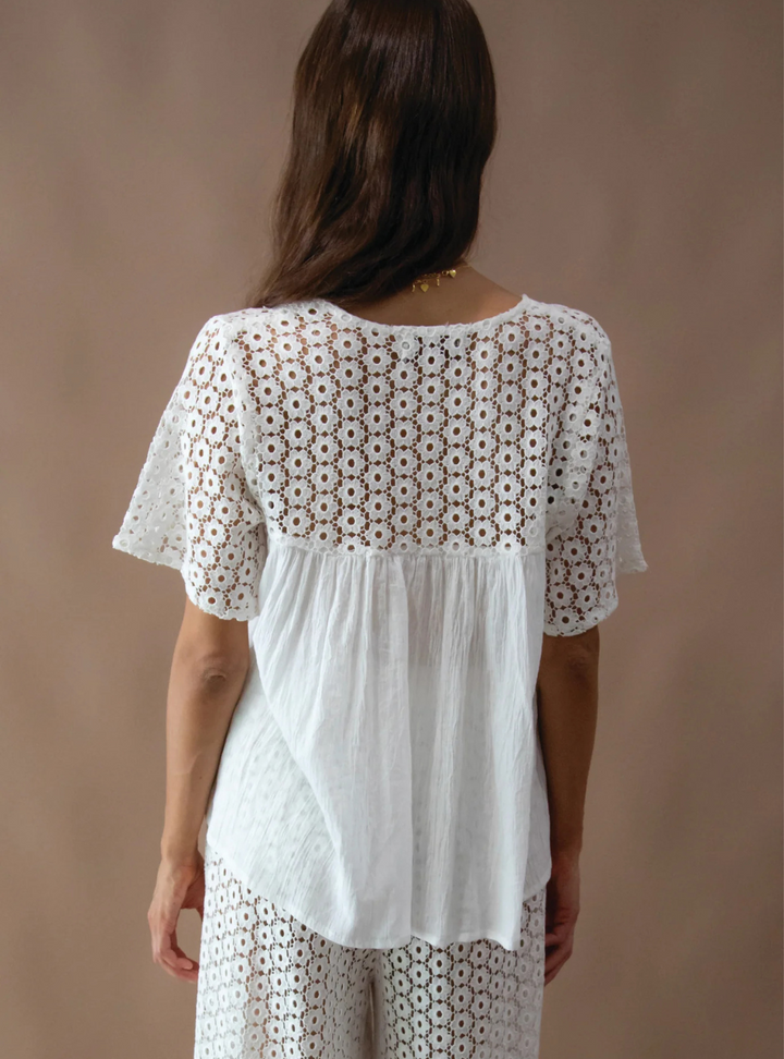 Brigette Lace Blouse - Ivory