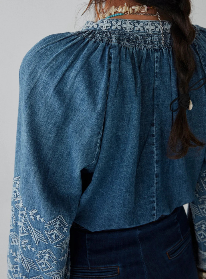 Audrey Blouse - Denim Romance