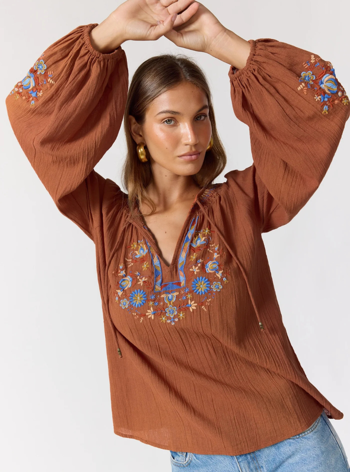 Lane Blouse - Espresso