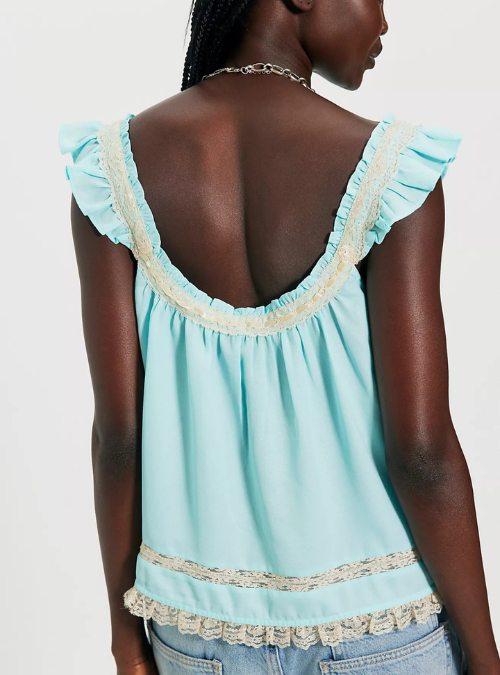 Mabel Tank - Pastel Blue Combo