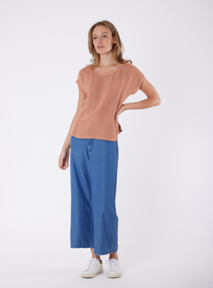 Cleo Hessian Top - Blush