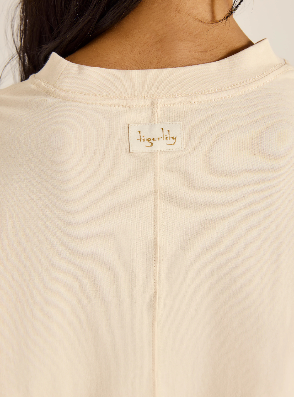Rashida Lily Boxy Crop Tee - Cream
