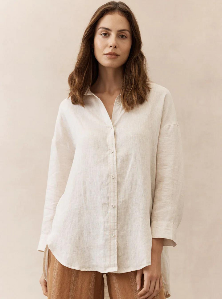 Boyfriend Shirt - Natural (Restocked)