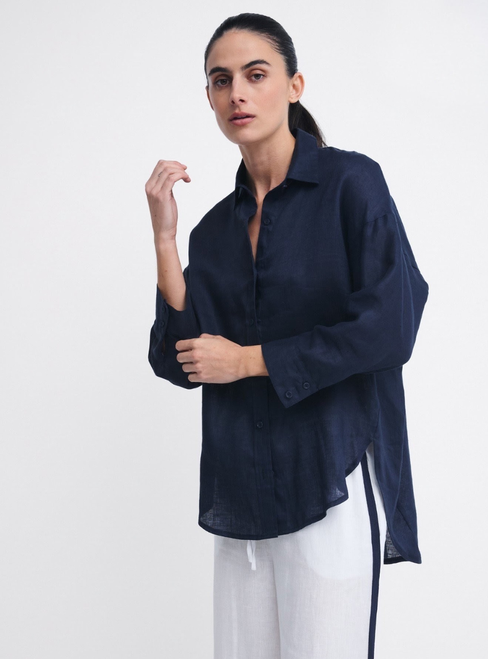 Boyfriend Shirt - Navy