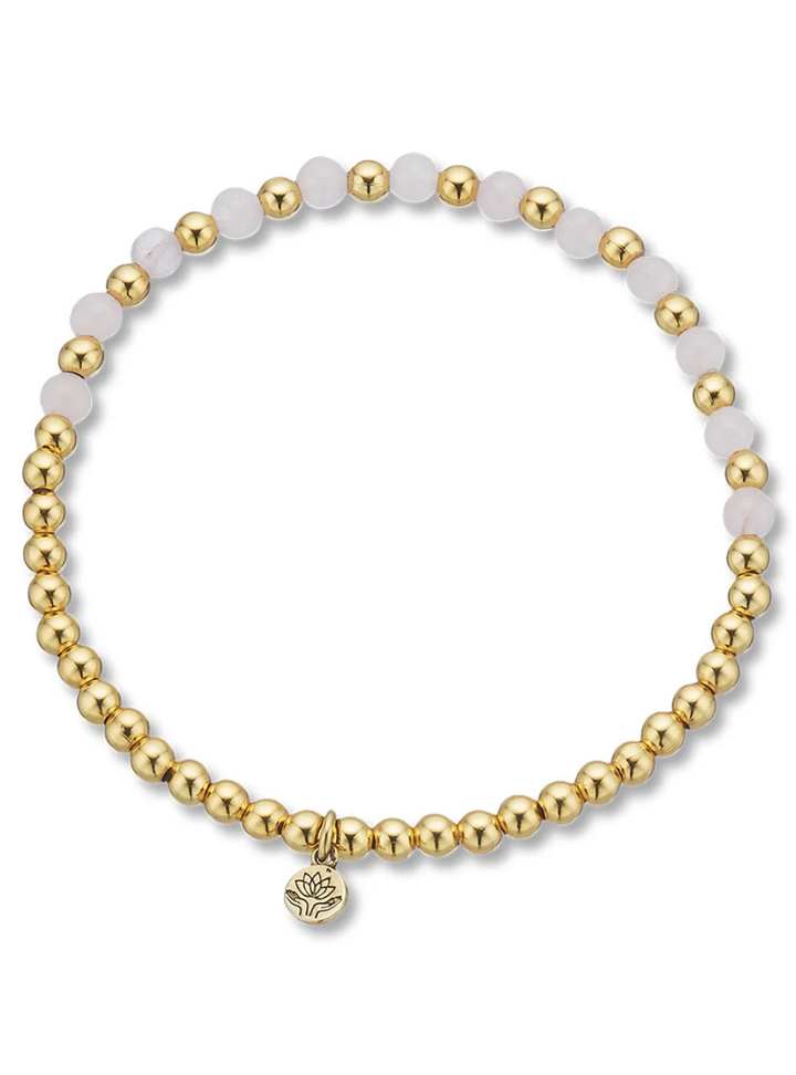 Rose Quartz Lotus Purity Bracelet