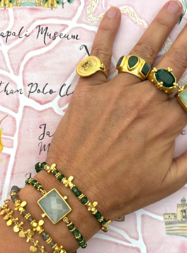 Saffron Bracelet - Green Aventurine