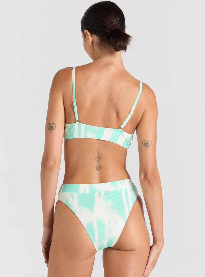 Palms Scoop Bralette Bikini Top - Mint