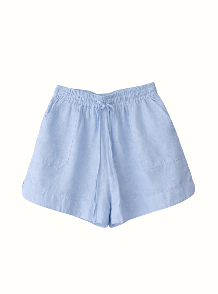 Bronte Linen Shorts - Chambray Blue