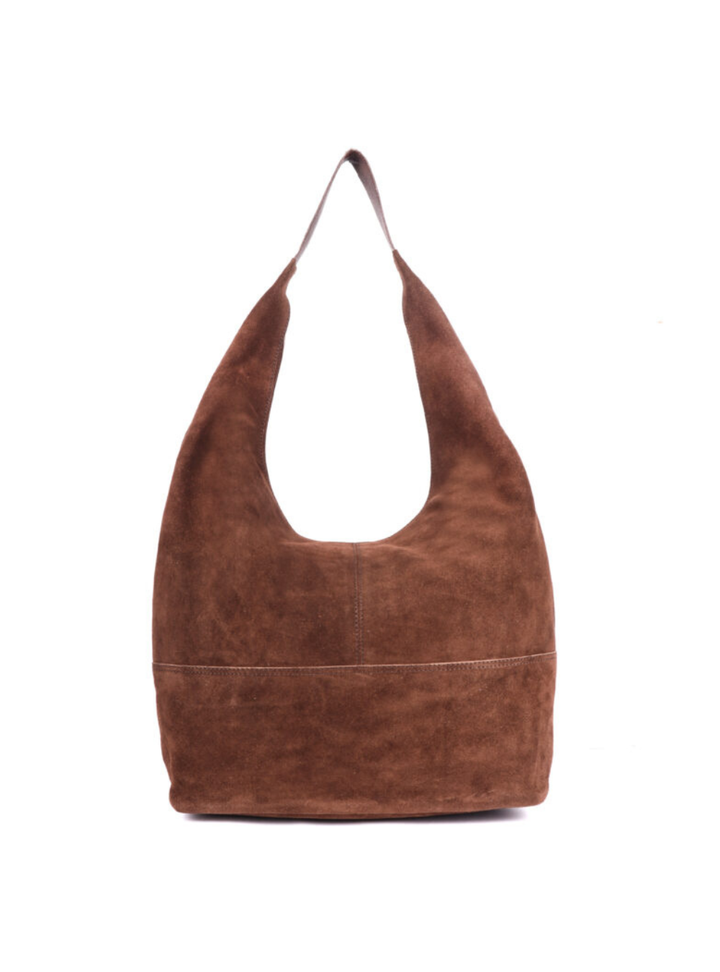 Petal Suede Tote - Brown