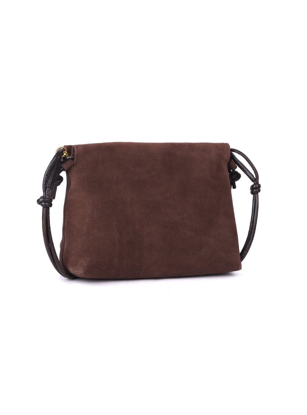 Gracie Suede Drawstring Bag - Brown