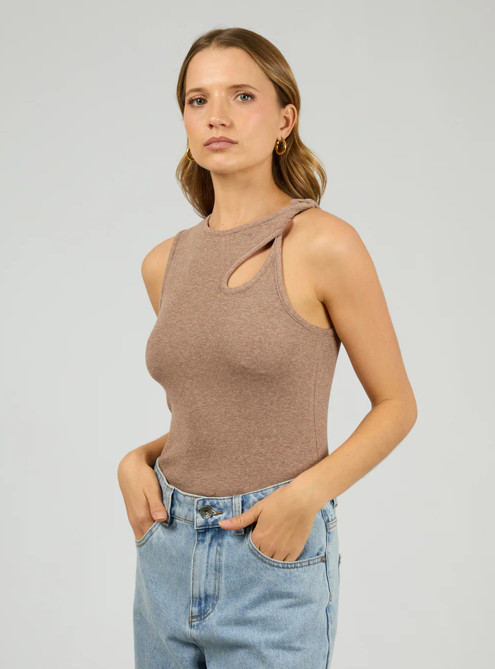Blake Rib Top - Brown