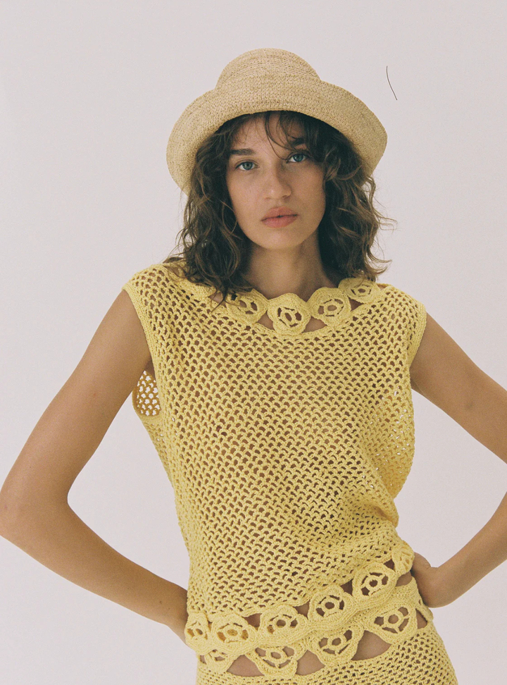 Shoal Bucket - Raffia Crochet