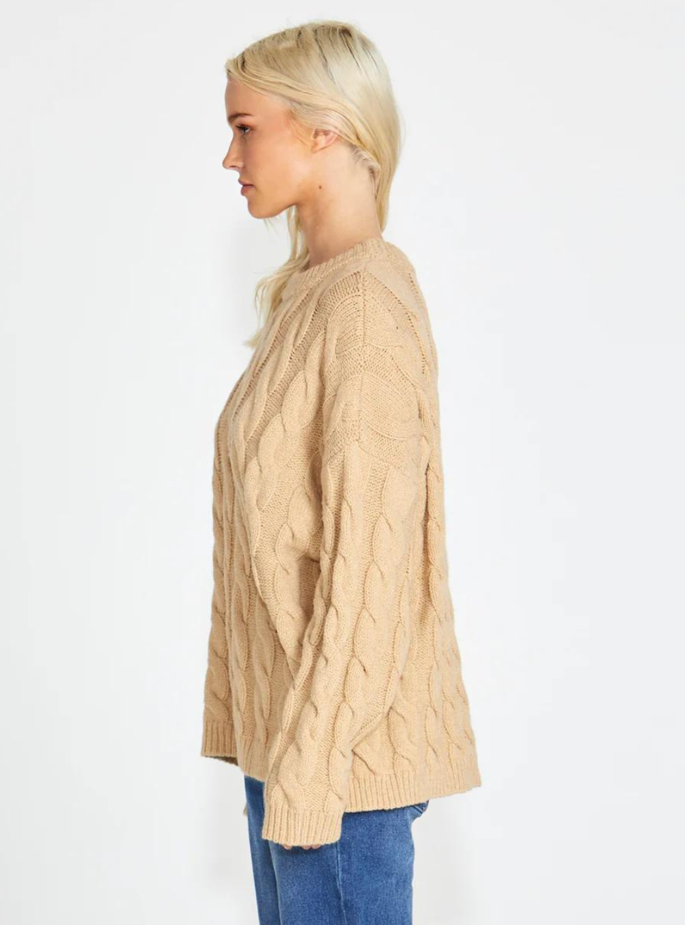 Felicity Cable Knit Top - Oatmeal