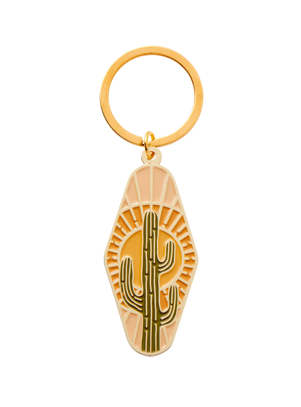 Cactus Enamel Keychain