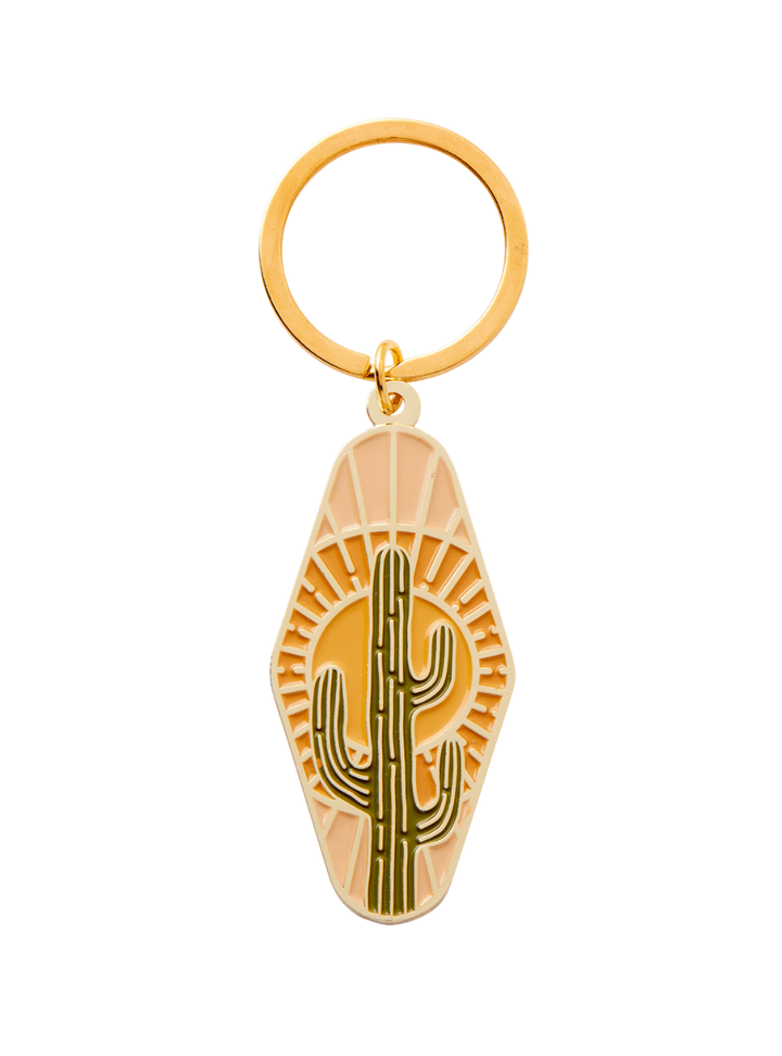 Cactus Enamel Keychain