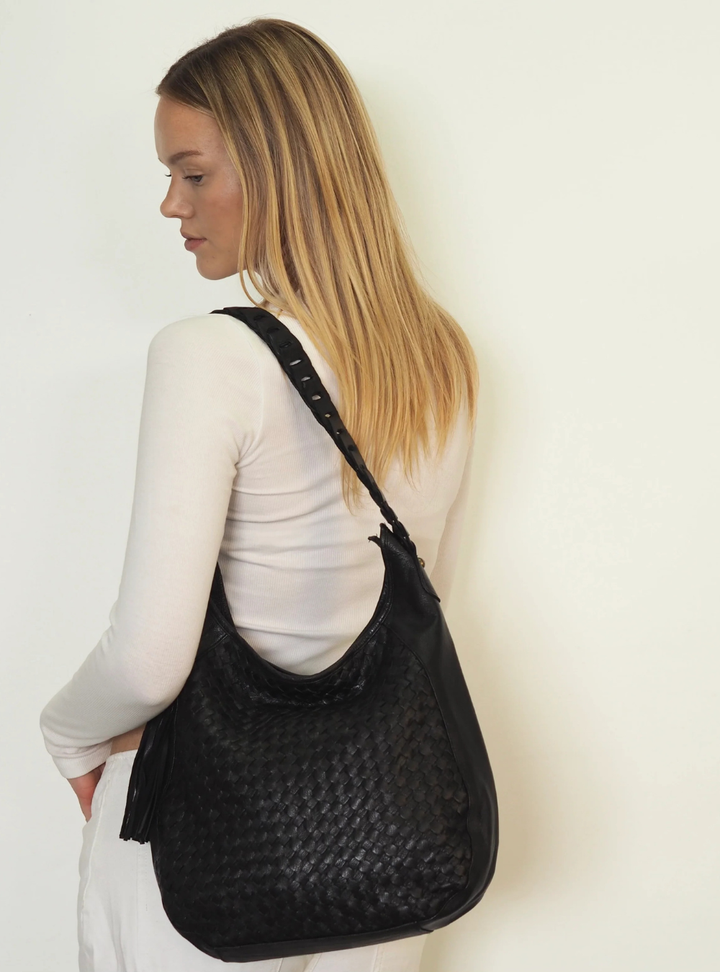 Lana Woven Hobo - Black