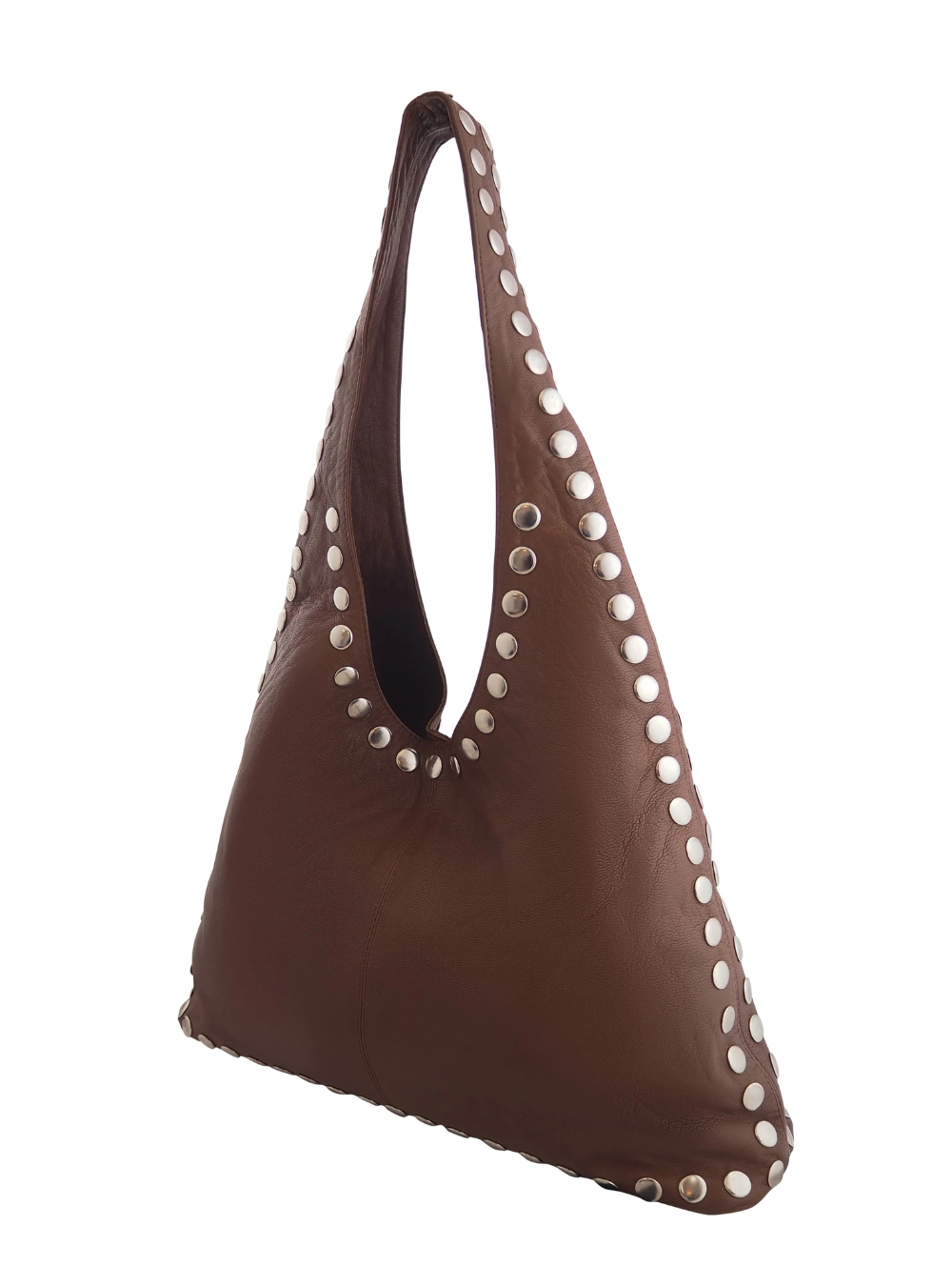 Jenna Studded Hobo - Chocolate